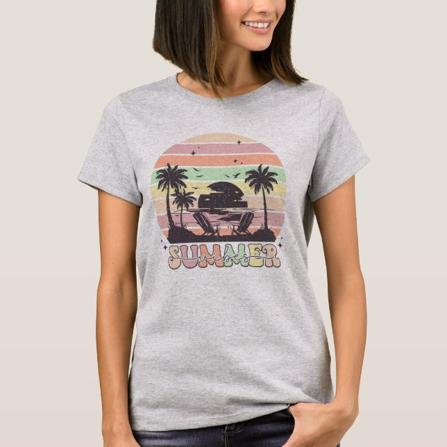 Summer Vibes - Retro Design T-Shirt (Front)