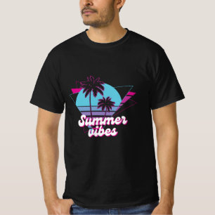 Summer Vibes Retro Palm Trees T-Shirt