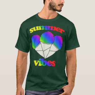 Summer vibes retro rainbow snow cone tee s 80s