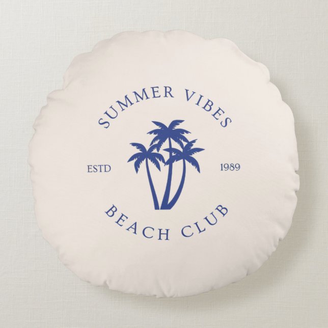 Summer Vibes Round Cushion (Front)