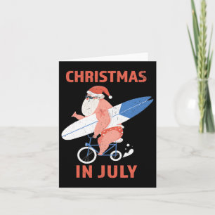 Summer Vibes Santa Christmas In July Card