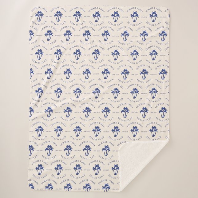 Summer Vibes Sherpa Blanket (Front)