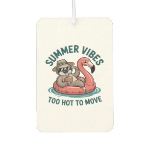 Summer Vibes Sloth Funny Lazy Float 2 Car Air Freshener