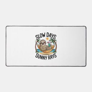 Summer Vibes Sloth Funny Lazy Float Desk Mat