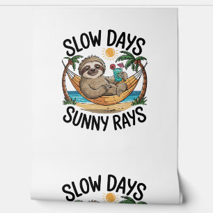 Summer Vibes Sloth Funny Lazy Float Wallpaper