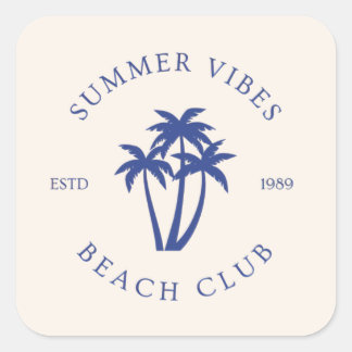 Summer Vibes Square Sticker