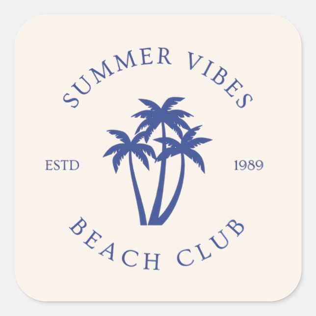 Summer Vibes Square Sticker (Front)