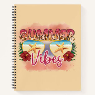 Summer Vibes   Starfish   Coastal Beach Notebook