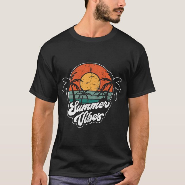 summer vibes summer tee vintage gift idea  (Front)