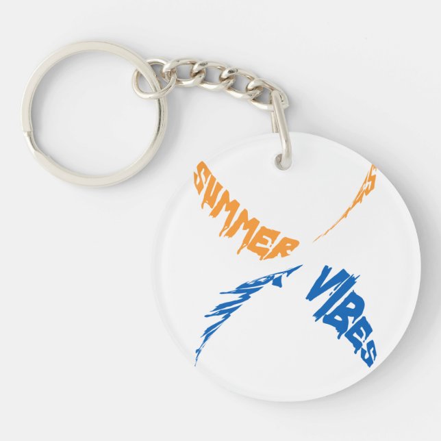 Summer Vibes: Sun, Fun & Good Times Key Ring (Front)
