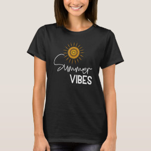 Summer Vibes Sun Illustration Summer Vacation Summ T-Shirt