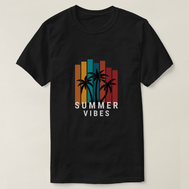 Summer Vibes Sunset Beach Men's T-Shirt | (Design Front)