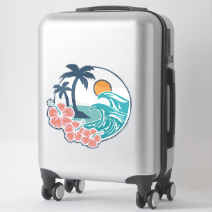 Summer Vibes Sunset Beach, Retro Vintage summer