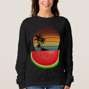 Summer Vibes Sunset Watermelon  Sweatshirt