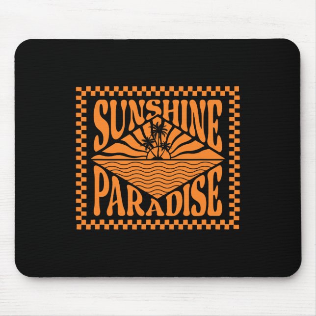 Summer Vibes Sunset Wave Sunshine Paradise  Mouse Mat (Front)