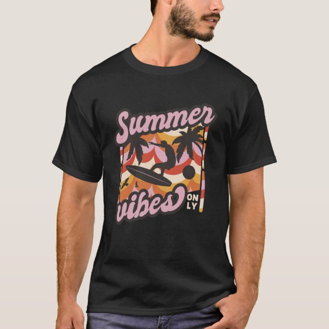 Summer Vibes Surfing for Kids and Adults T-Shirt (Front)