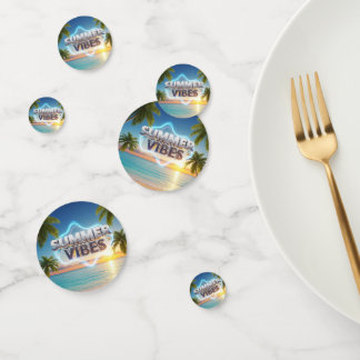 Summer Vibes Table Confetti – 3d & Colourful Summe