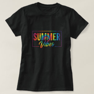 SUMMER Vibes Tie-Dye T-Shirt – Colourful Rainbow