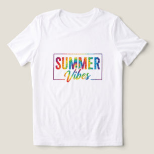 SUMMER Vibes Tie-Dye T-Shirt – Colourful Rainbow Tri-Blend Shirt