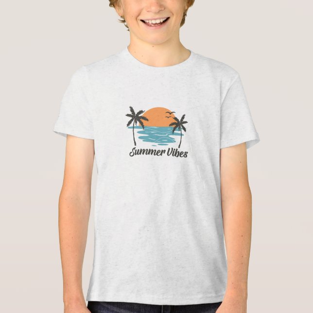 summer vibes Tri-Blend shirt (Front)