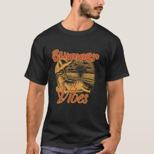 Summer Vibes Tropical Beach Vacation Cat T-Shirt