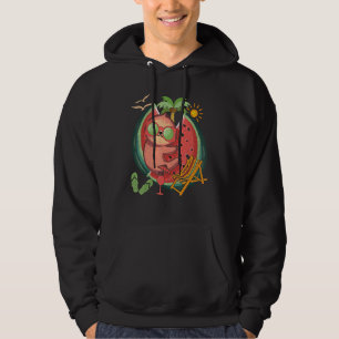 Summer Vibes Tropical Fruit Animal Sloth Watermel Hoodie