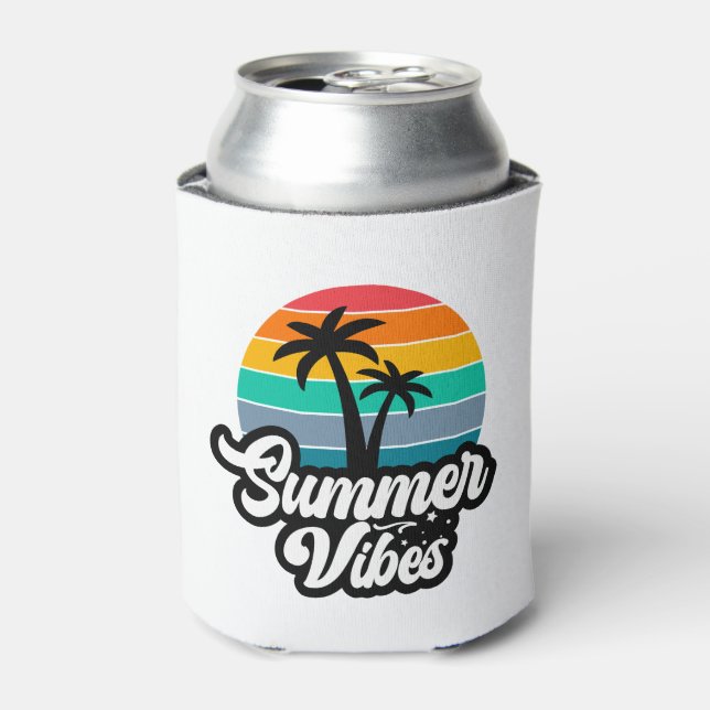 Summer Vibes Tropical Lake Scene-32922 Can Cooler (Can Front)