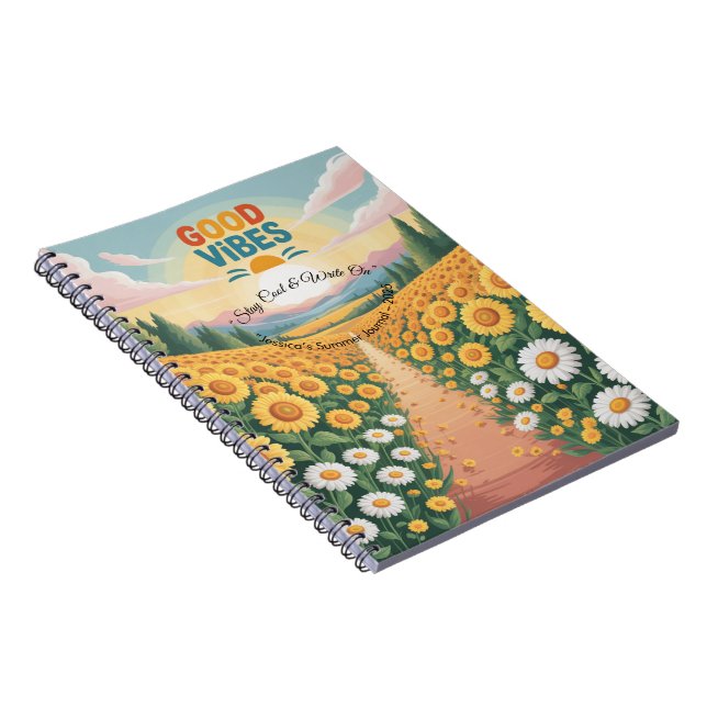 Summer Vibes Tropical Notebook  (Right Side)