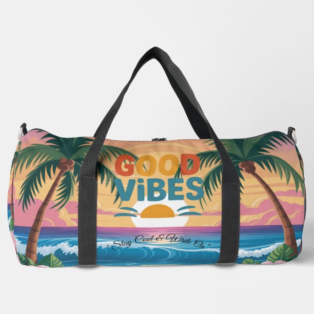 Summer Vibes Tropical Notebook  Duffle Bag (Front)