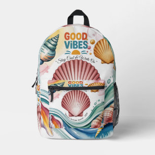 Summer Vibes Tropical Notebook Printed Backpack