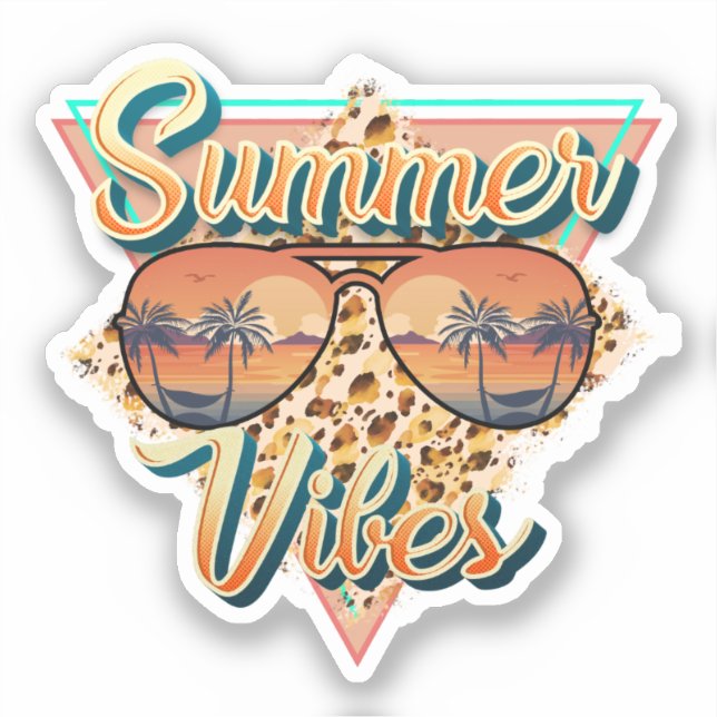 Summer Vibes | Vintage Sunglasses | Beach Sunset (Front)