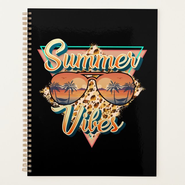 Summer Vibes | Vintage Sunglasses | Beach Sunset Planner (Front)
