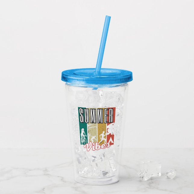 Summer Vibes.w Acrylic Tumbler (Back Ice)