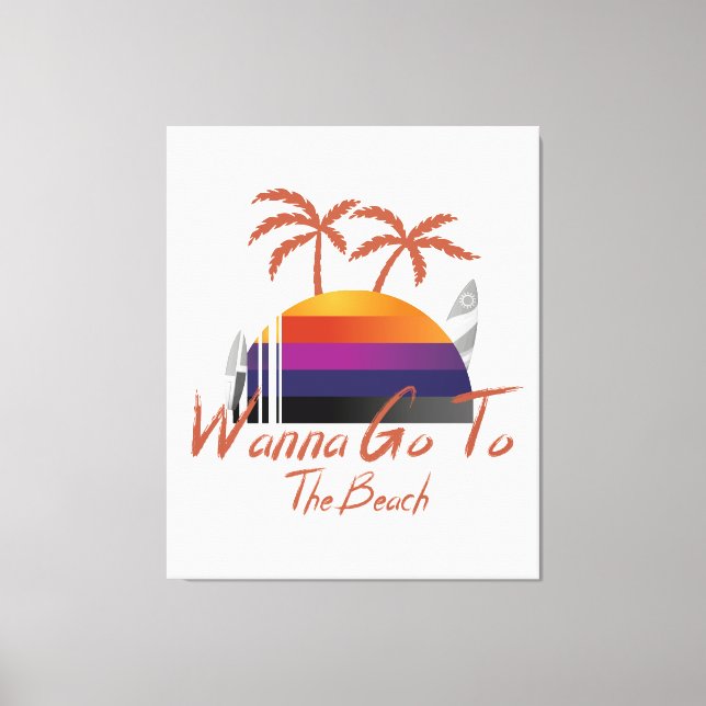 Summer Vibes wanna go to the beach Classic Canvas Print (Front)