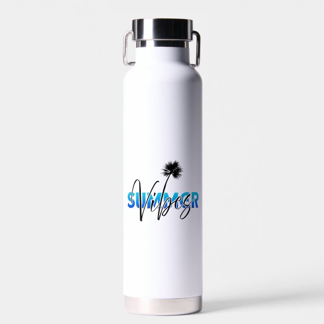 summer vibes water bottle (Front)