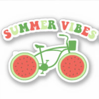 Summer Vibes Watermelon Cut Vinyl Stickers