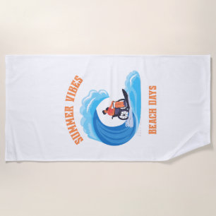 Summer Vibes Wheelchair Beach Towel