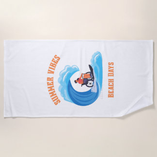 Summer Vibes Wheelchair  Beach Towel