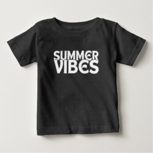 SUMMER VIBES WHITE TYPOGRAPHY BABY T-Shirt