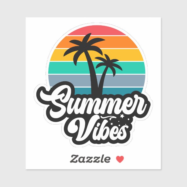 Summer Vibes with Palm Trees Design (Sheet)