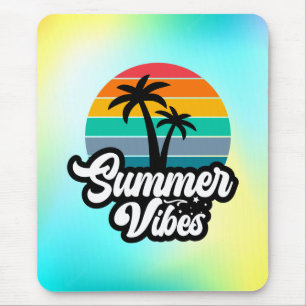 Summer Vibes with Palm Trees Design Mouse Mat