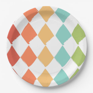 Summer vibrant colours  paper plate