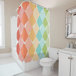 Summer vibrant colours pattern shower curtain