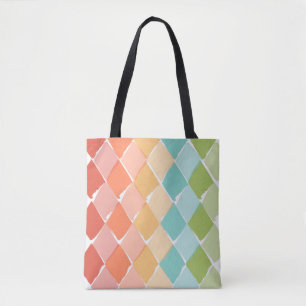 Summer vibrant colours pattern tote bag