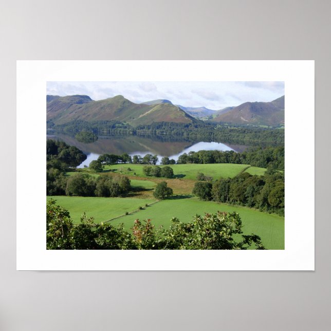 Summer View of Derwentwater: Cumbria Poster (Front)