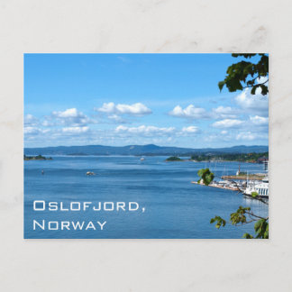 Summer view of Oslofjord from Oslo, Norway Postcard
