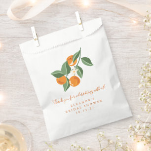Summer Vintage Oranges Boho Custom Bridal Shower Favour Bags