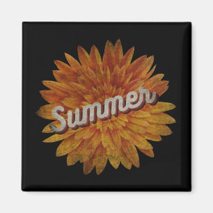 SUMMER VINTAGE SUNFLOWER MAGNET
