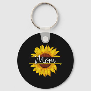 Summer Vintage Yellow Sunflower Graphic Sunflower Key Ring