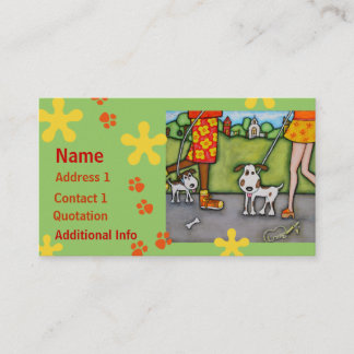 Summer Walk With Dogs and Cats Business Cards